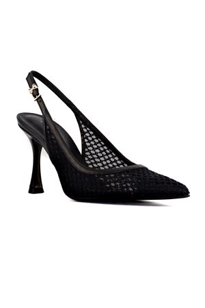 Black perforated Dana slingback SERGIO LEVANTESI | DANA25NERO